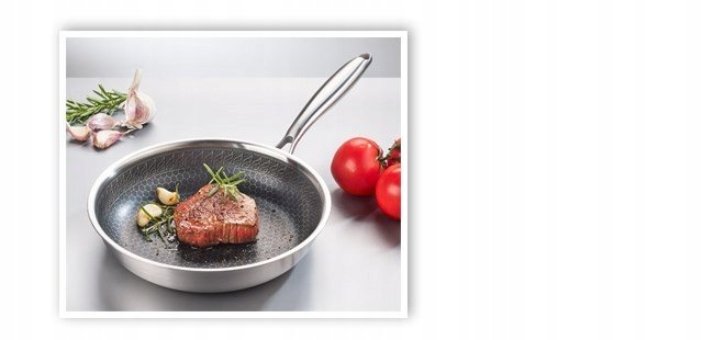 Patelnia tradycyjna MG home 24 cm stal nierdzewna
