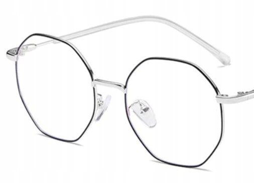 Okulary korekcyjne minusy srebrno-czarne -4.5