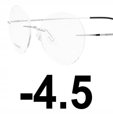 OKULARY KOREKCYJNE bezramkowe LENONKI -4.5