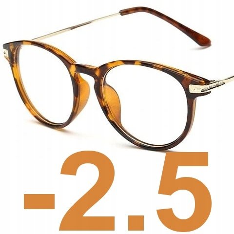 Okulary kujonki korekcyjne panterka minusy -2.5