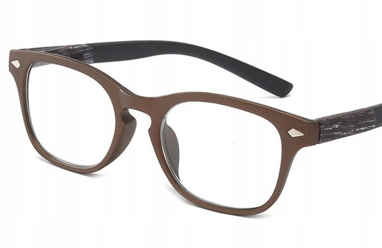 Okulary korekcyjne drewno do czytania plusy +1.5