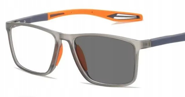 Okulary korekcyjne fotochrom sportowe pomarańczowe minusy -1.5