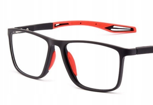 Okulary korekcyjne sportowe czerwone minusy -2.5