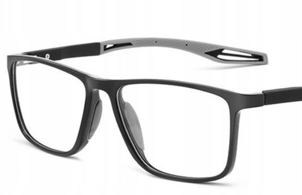 Okulary korekcyjne sportowe plusy szare +4