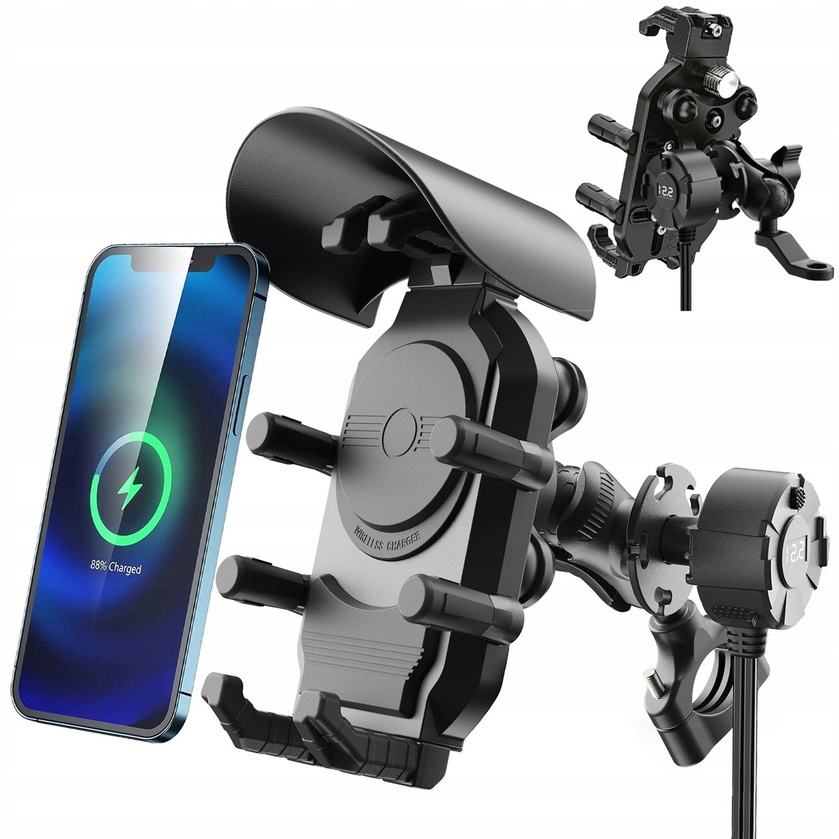 Ładowarka indukcyjna usb motocyklowy uchwyt na telefon motor tłumik drgań