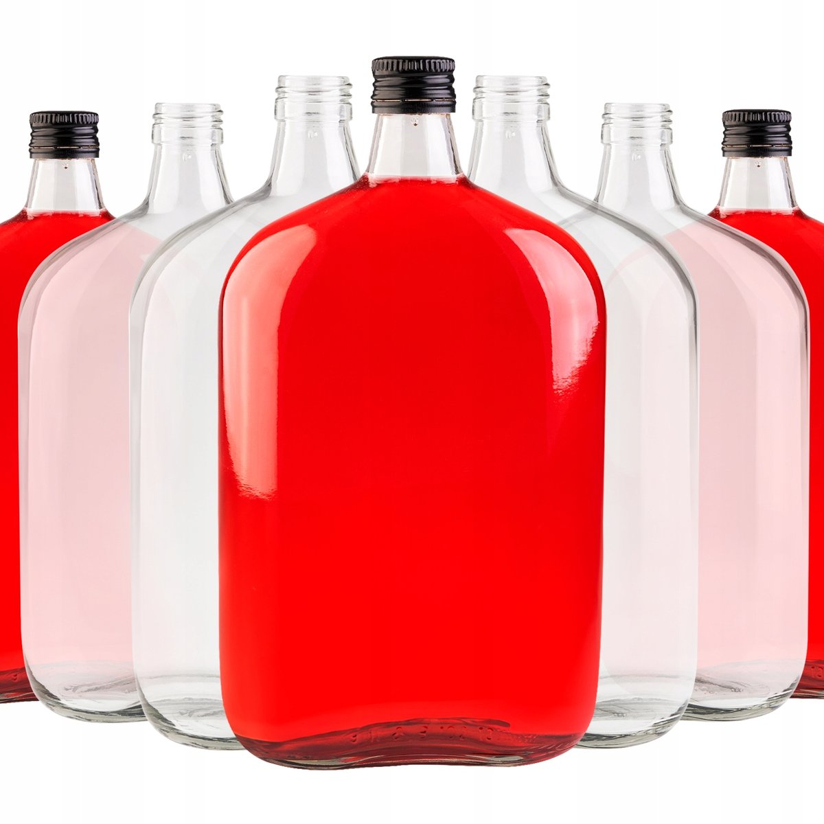 30x BUTELKA PŁASKA 1000 ML 1L na sok wodę nalewki wino cydr bimber