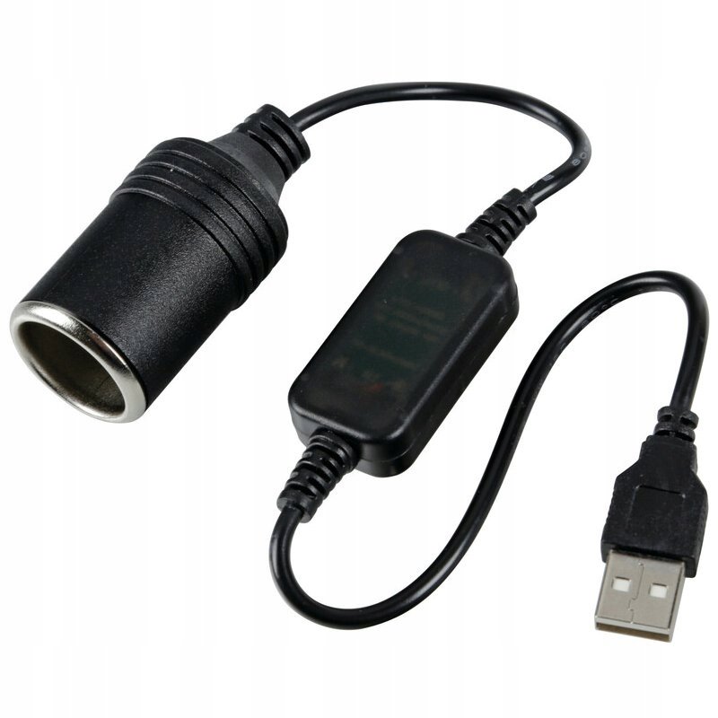 ADAPTER ZASILACZ MINI PRZETWORNICA USB 5V NA GNIAZDO ZAPALNICZKI 12V