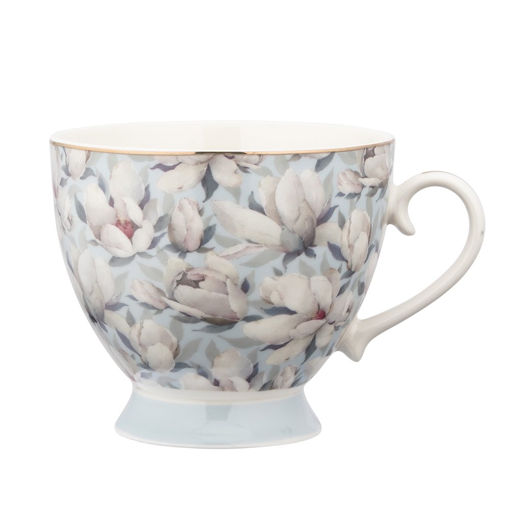 magnolia błękitna filiżanka jumbo na stopce nbc 400 ml