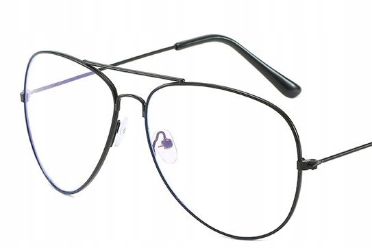 Okulary korekcyjne minusy pilotki czarne -5