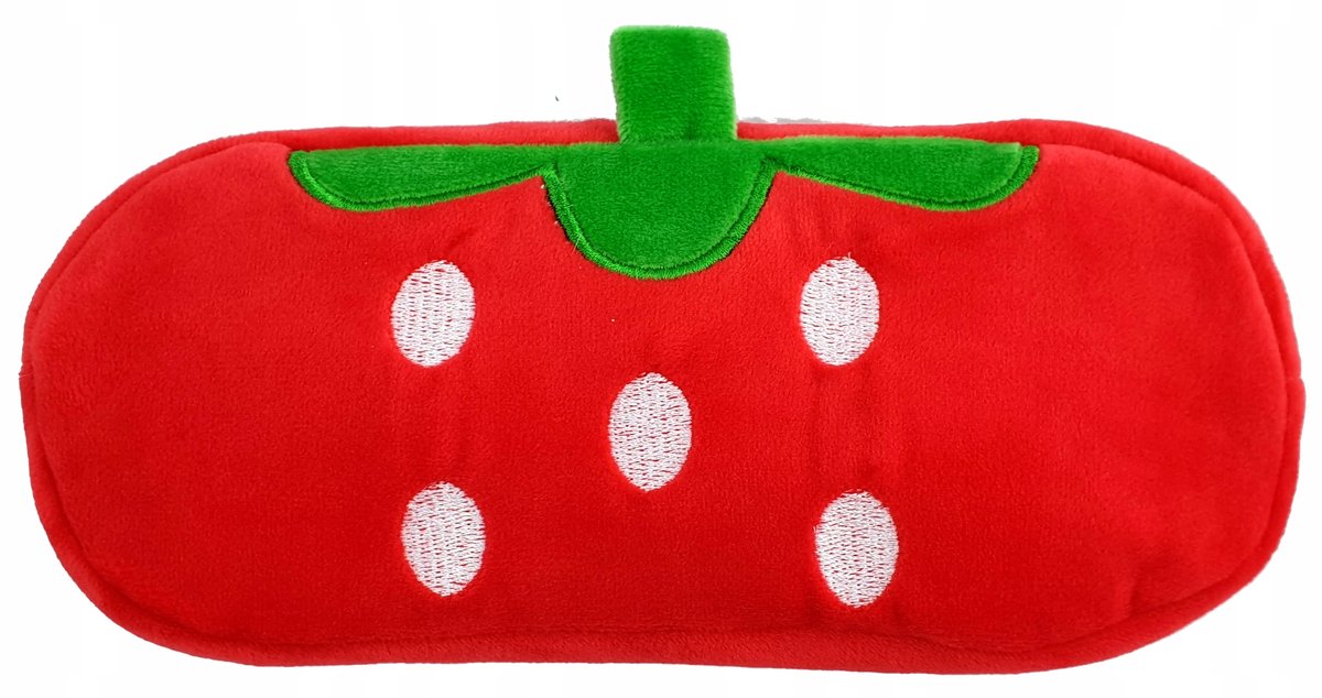 Piórnik saszetka kosmetyczka pluszowa truskawka