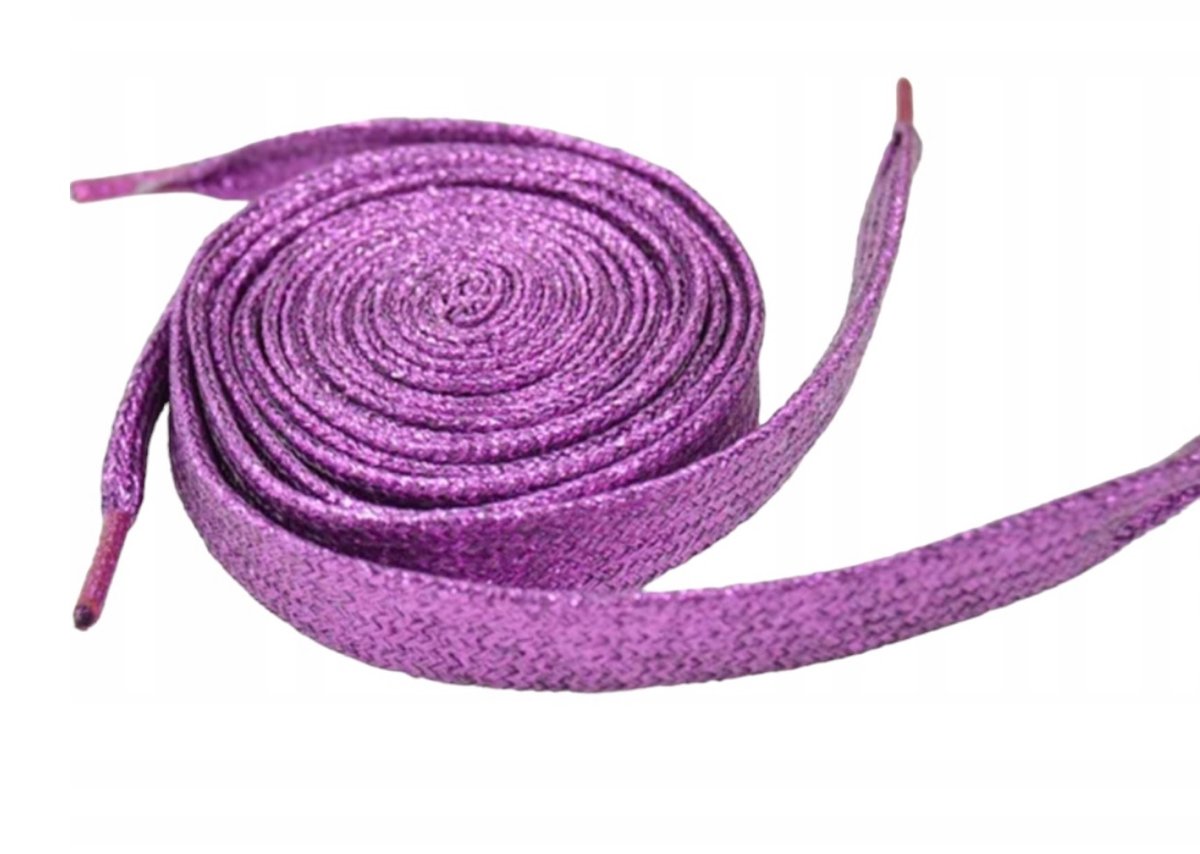 Sznurowadła sznórówki płaskie brokatowe błyszczące szerokie 80 cm para