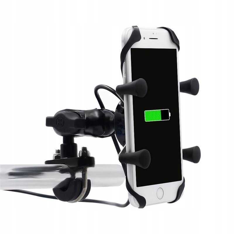Motocyklowy uchwyt na telefon lusterko on/off