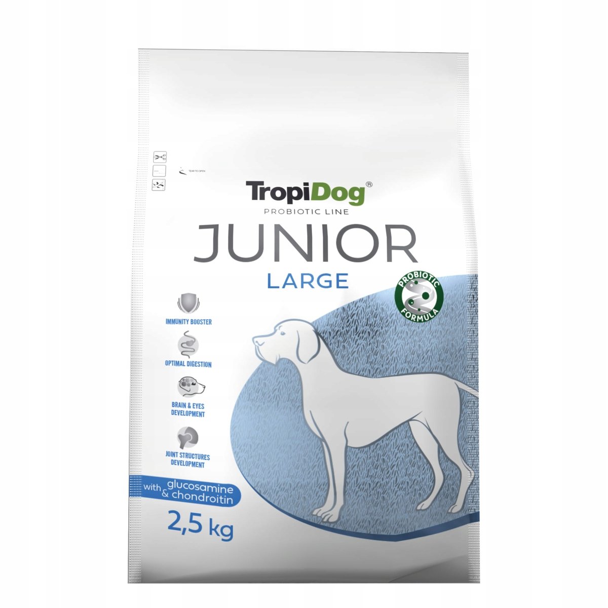Tropidog Karma Probiotic Junior Pełnoporcjowa Karma Dla Dużych Ras 2,5 Kg