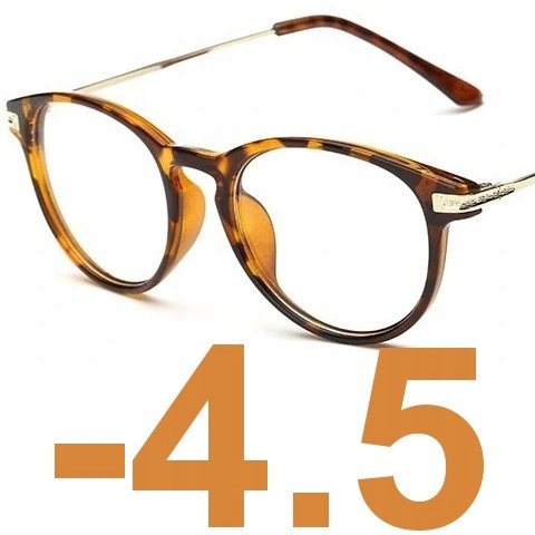 Okulary kujonki korekcyjne panterka minusy -4.5