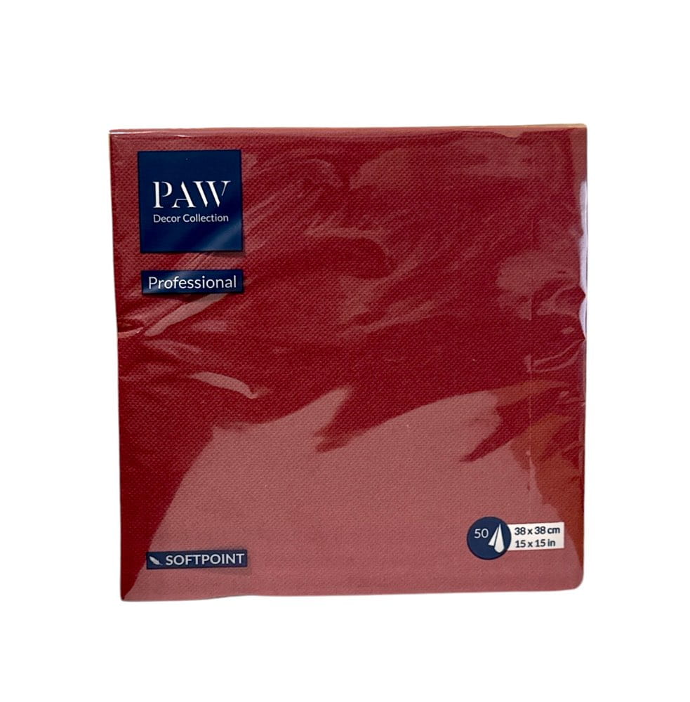 Serwetki Paw Softpoint Unicolor bordowy bibuła [mm:] 380x380 (PUND000023)