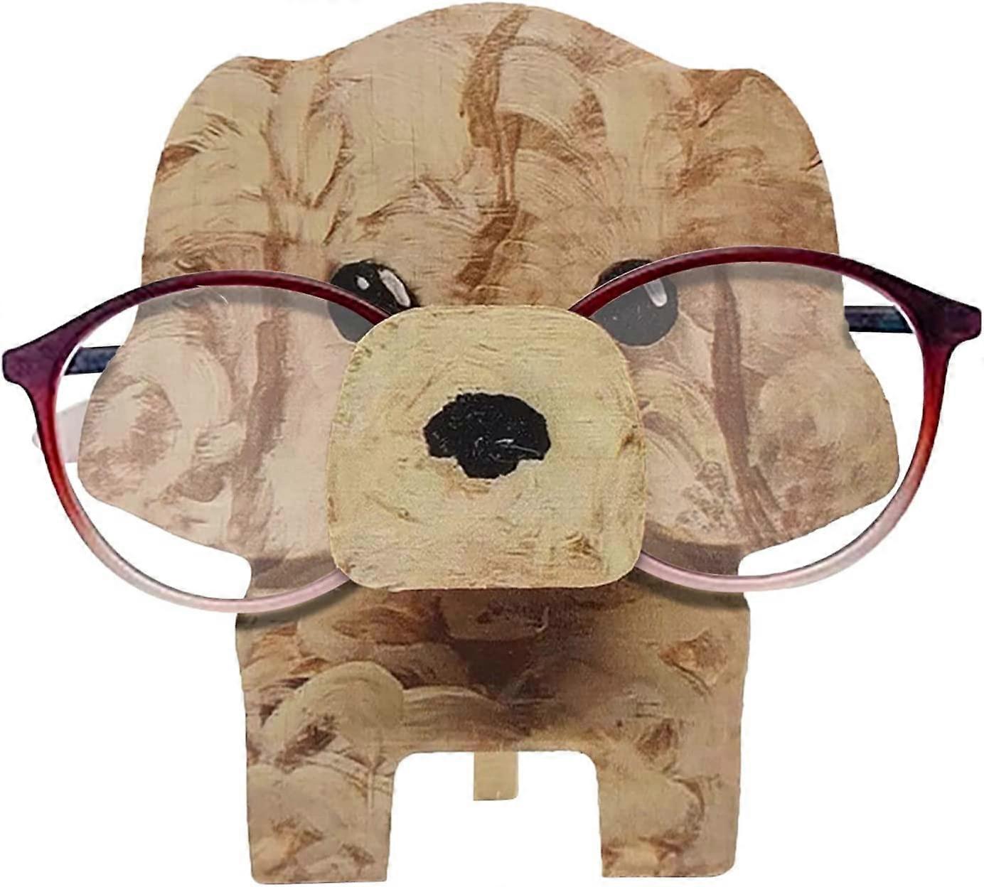 Frusde Uchwyt na okulary, rzeźba w drewnie Okulary dla zwierząt Stojak na okulary przeciwsłoneczne Stojak na okulary Home Decor Prezent dla dzieci