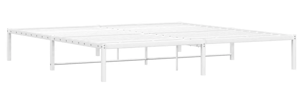 Białe metalowe minimalistyczne łóżko 160x200 cm P3-R11