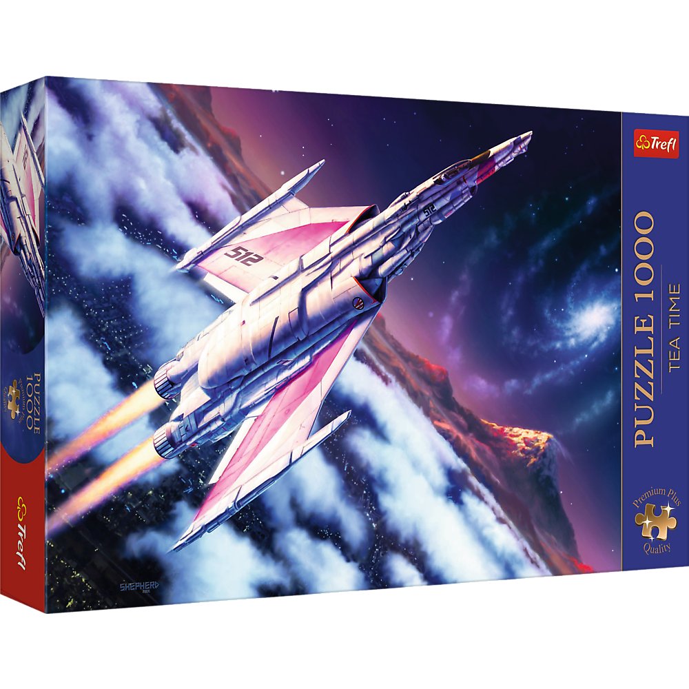Puzzle, Trefl Premium Plus - Tea Time, Lot w kosmos, 1000 el.