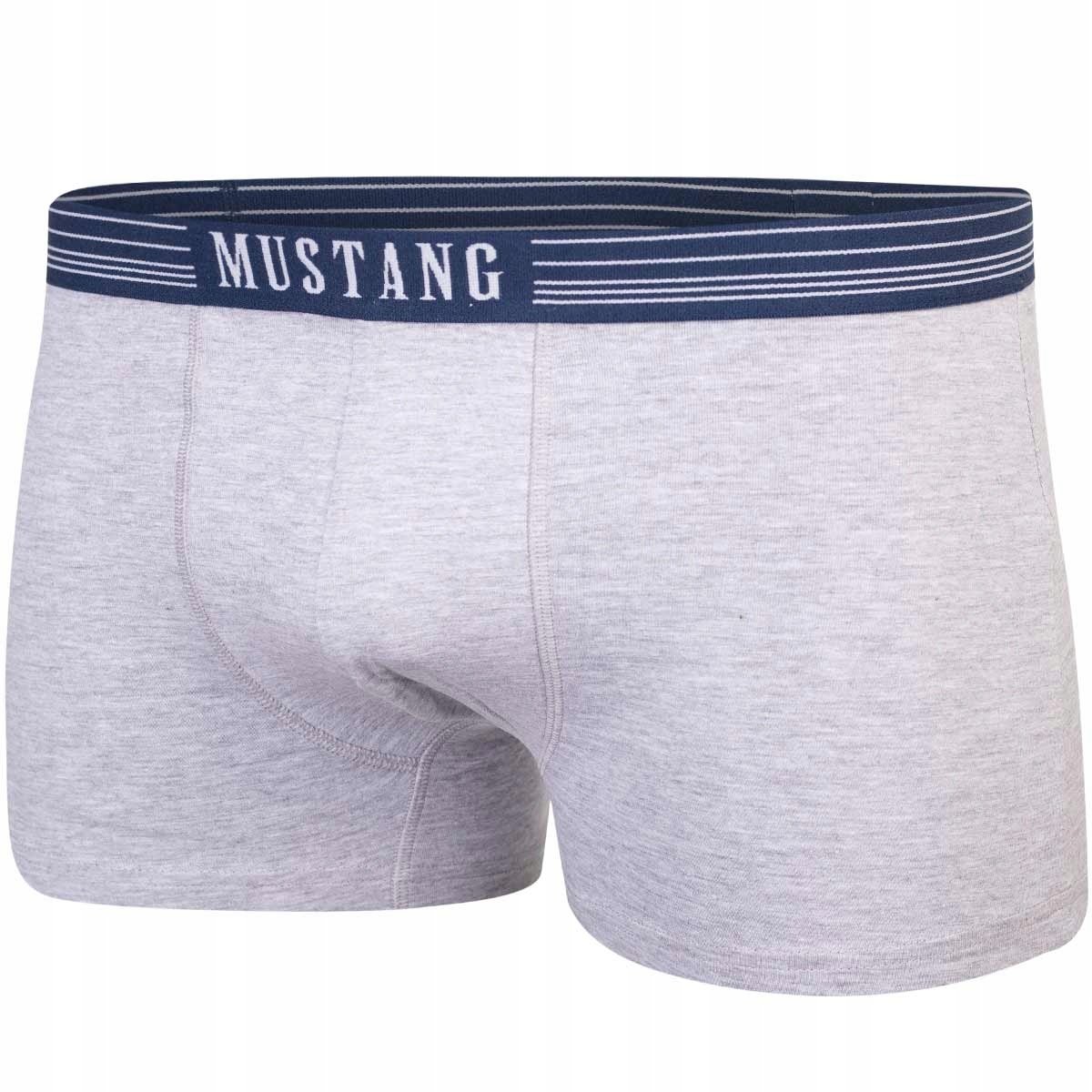 MUSTANG BOKSERKI MĘSKIE MAJTKI 1 PARA SZARE r.M