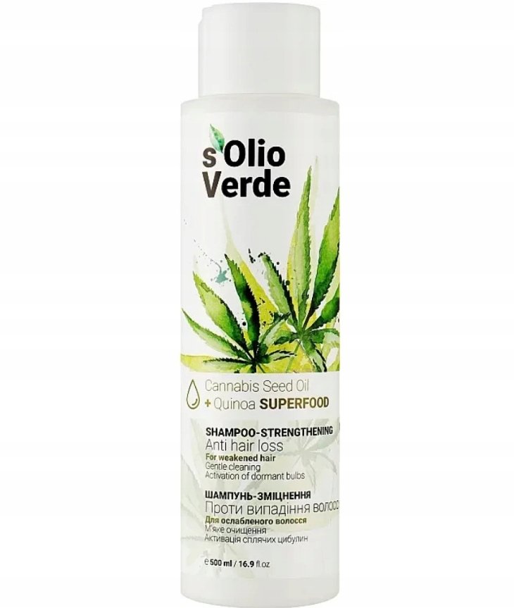 S'olio Verde Cannabis Seed Oil Szampon wzmacniający, 500 ml
