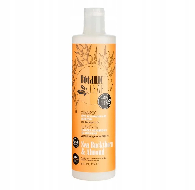 BOTANIC LEAF Szampon do włosów zniszczonych Głęboka odbudowa, 400 ml