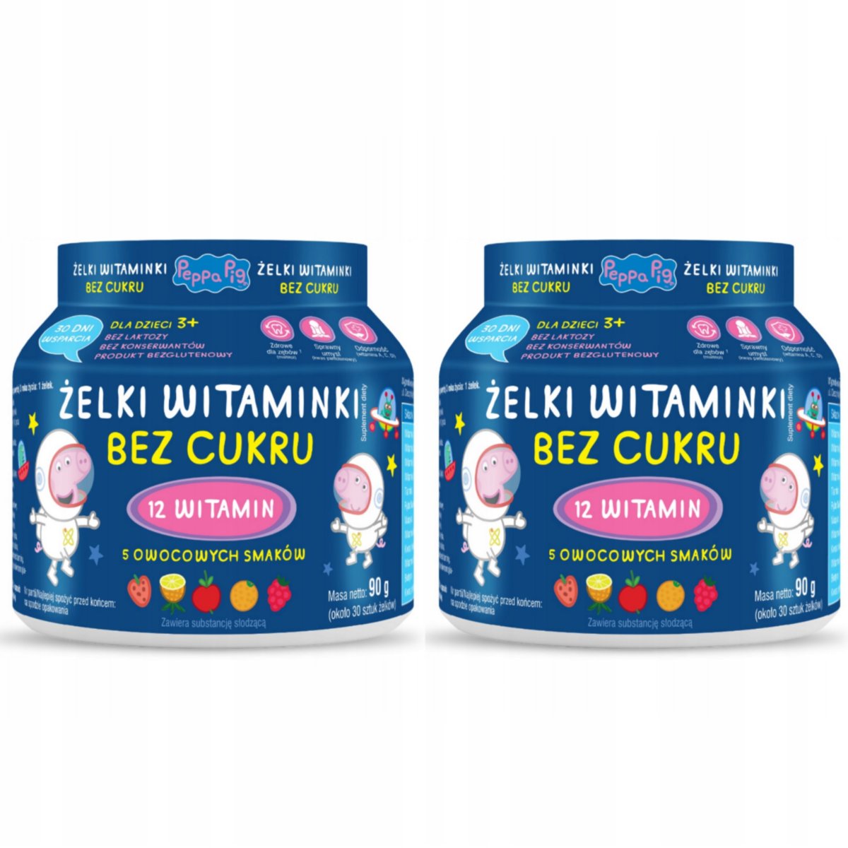 ŻELKI WITAMINKI BEZ CUKRU 90 G. ZESTAW