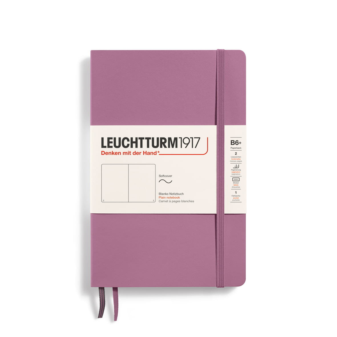 Notatnik Leuchtturm1917 Paperback B6+, Gładki, Dusty Rose