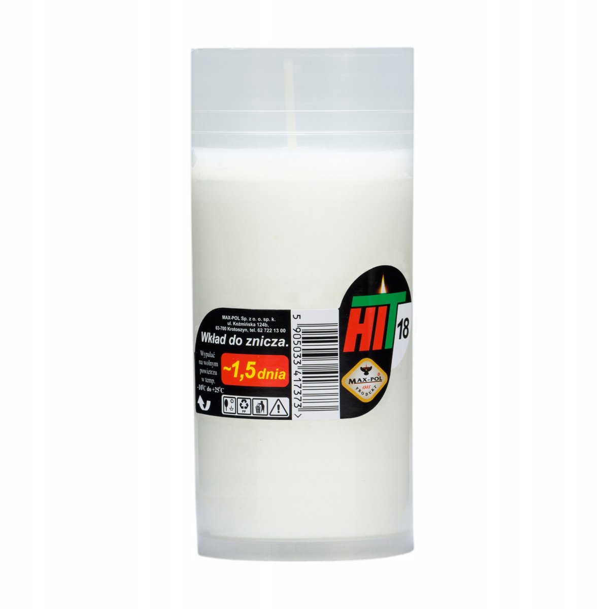 Wkład Parafinowy Do Zniczy Max-Pol 12 Cm