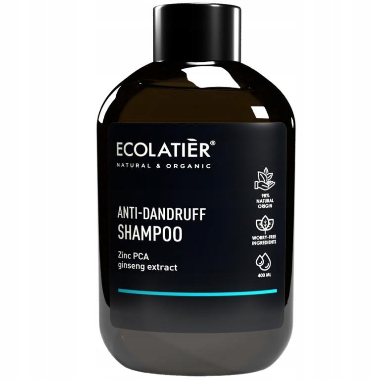 ECOLATIER szampon do włosów przeciwłupieżowy z cynkiem i żeńszeniem 400 ml