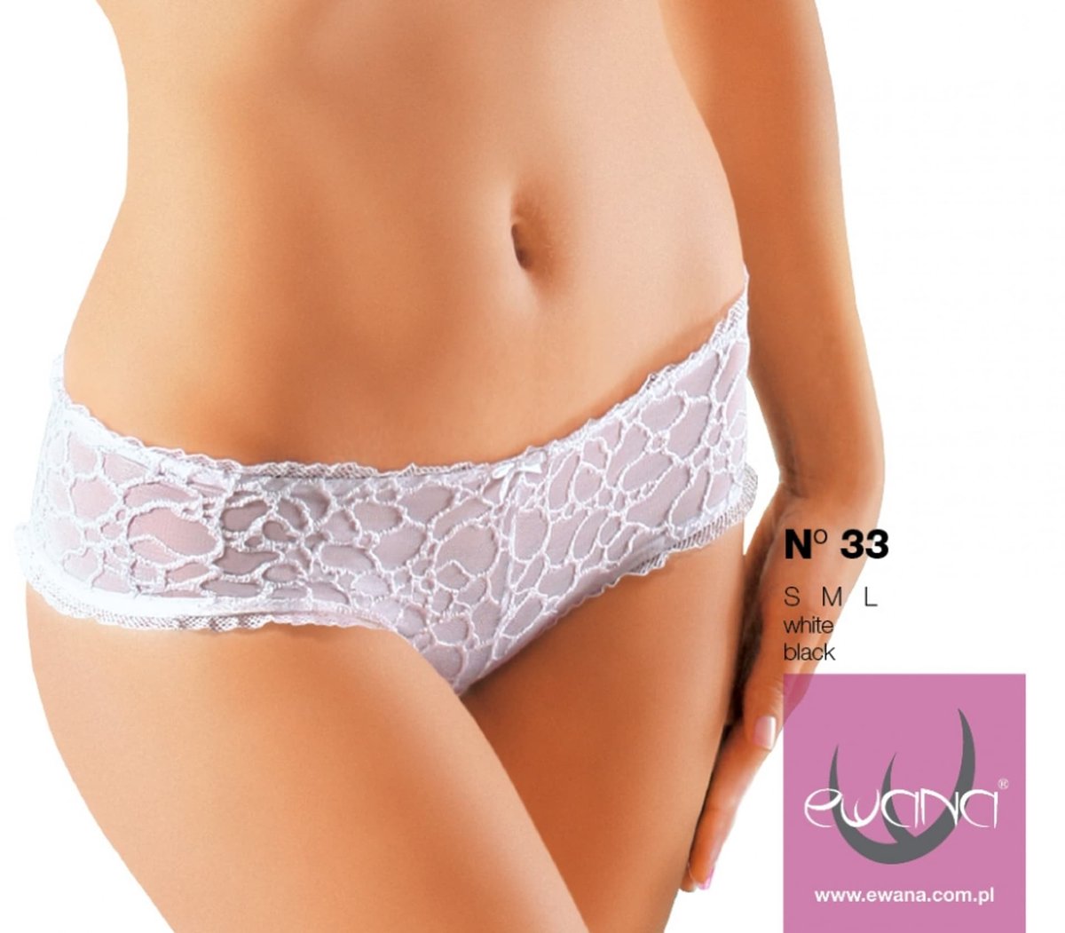 Shorty Monique 033 Biały (Rozmiar M)