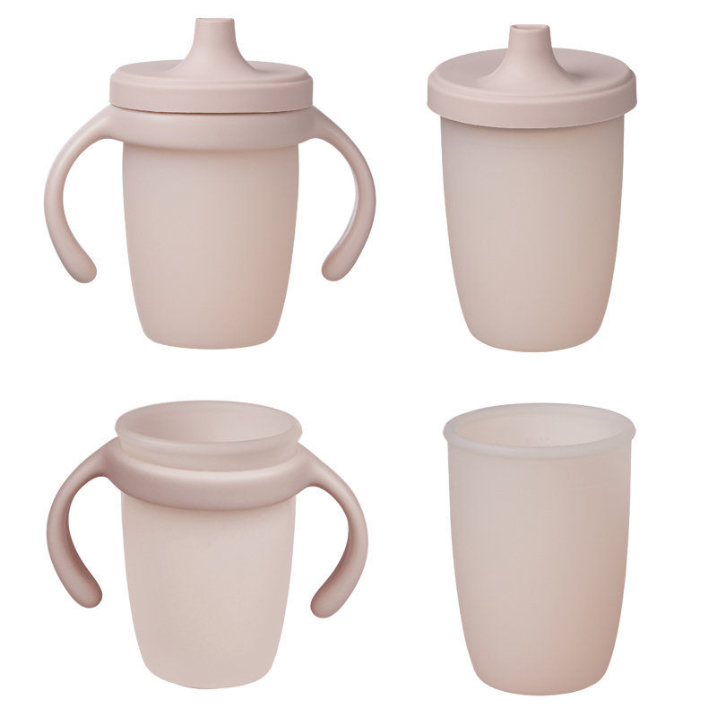 Silikonowy kubek z ustnikiem 240 ml B.box - różowy 6 m+