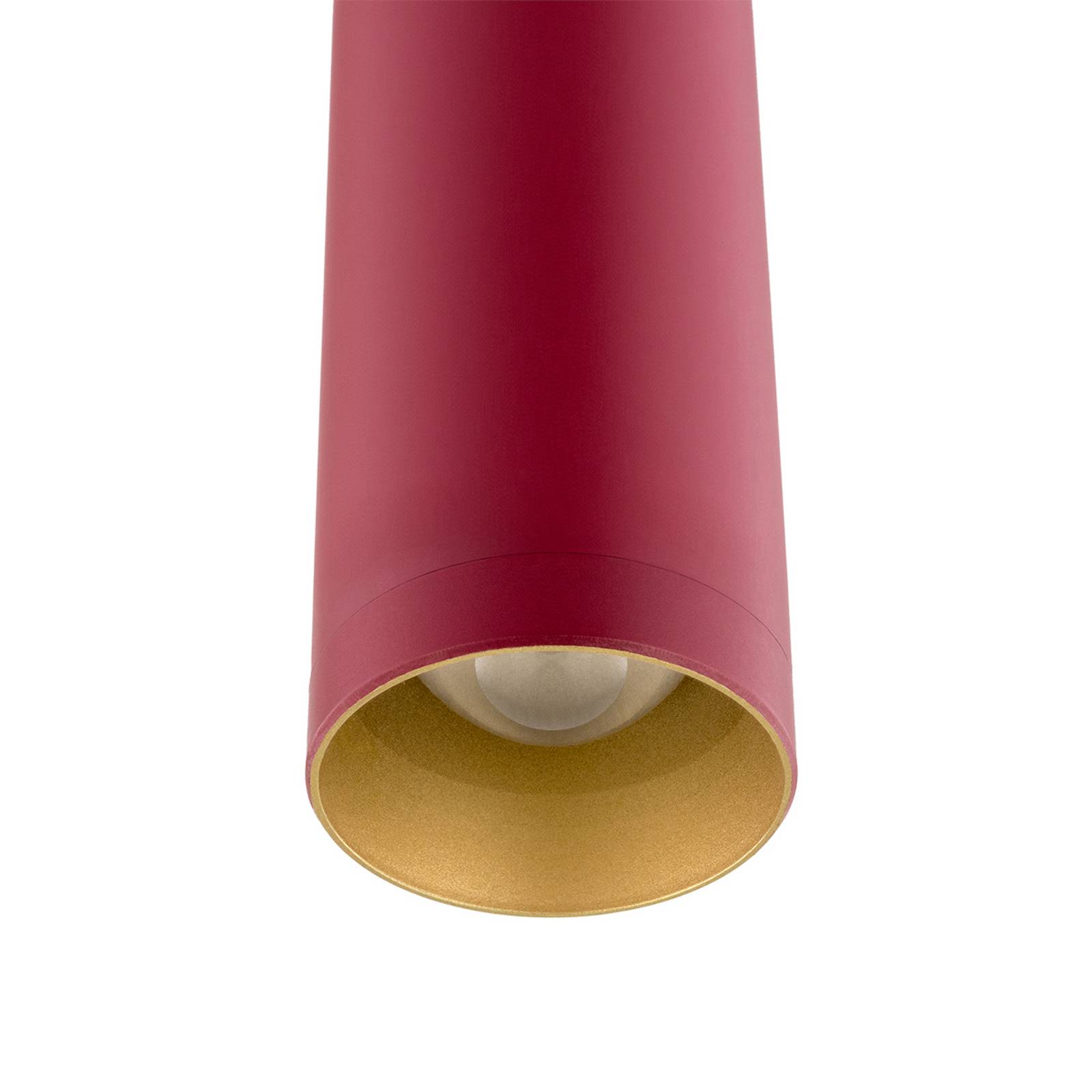 Argon Lampa wisząca LED Rulo, czerwona, stal, 3000 K