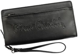 Portfel Damski Skóra Naturalna Pierre Cardin Duży Piórnik 2204 CZARNY 19,5 x 10 x 3 [cm]