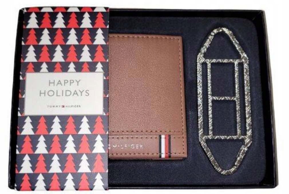 PORTFEL TOMMY HILFIGER + BRELOK MESKI SKÓRA PREZENT GIFTBOX