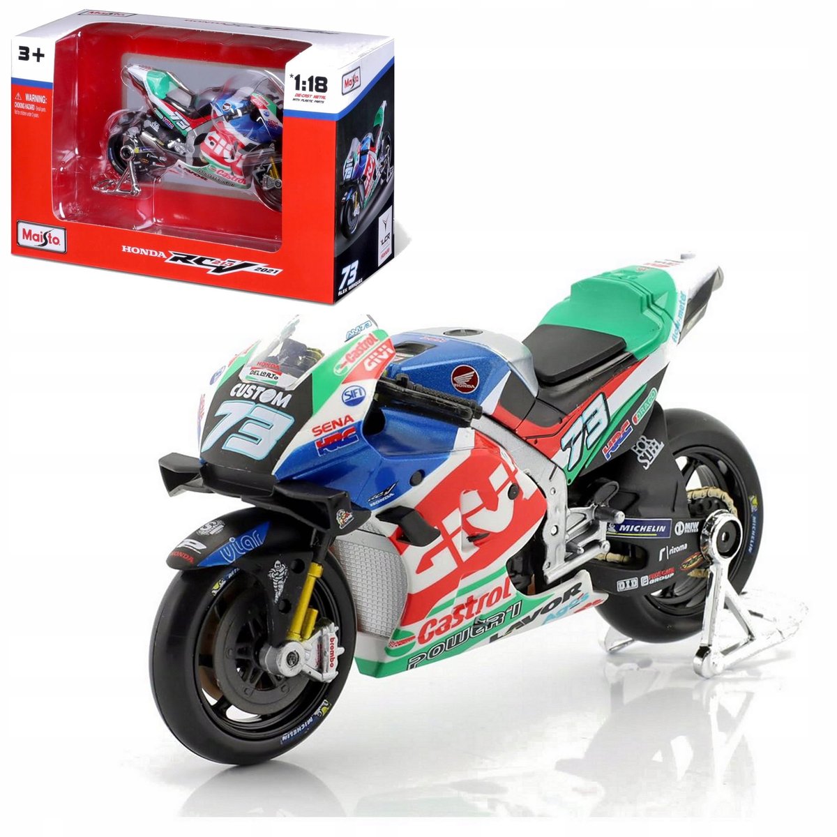 Honda RC213V 2021 MotoGP #73 Alex Marquez model skala 1:18 Maisto