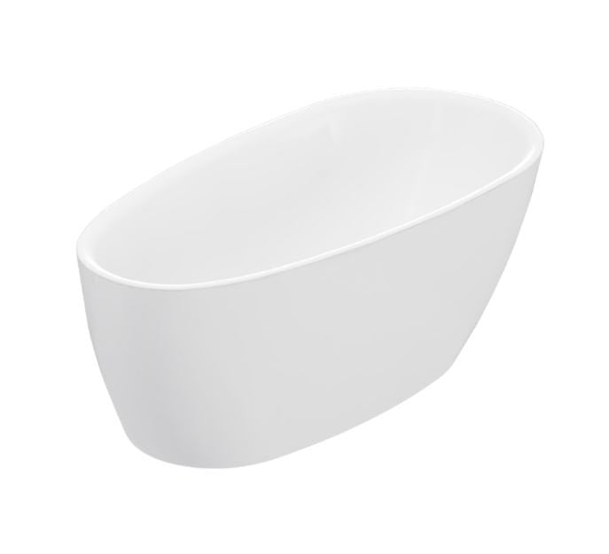 Wanna wolnostojąca Excellent Olia 2.0 160x75 cm owalna biały mat syfon chrom WAEX.OLI2.16WHM