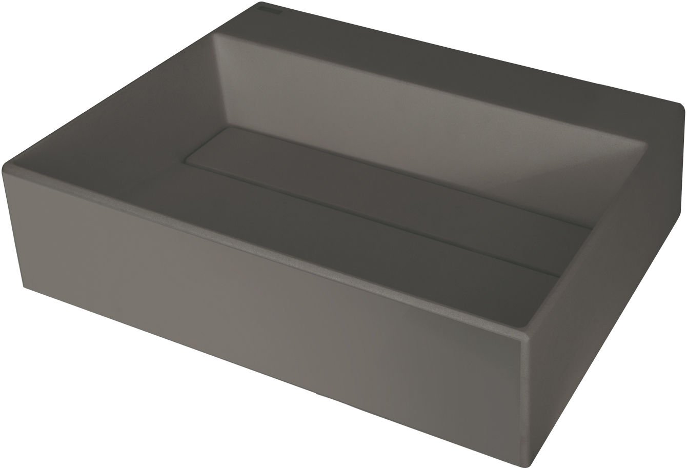 Umywalka nablatowa Deante Correo 40x50 cm prostokątna antracyt metalik CQR_TU5M