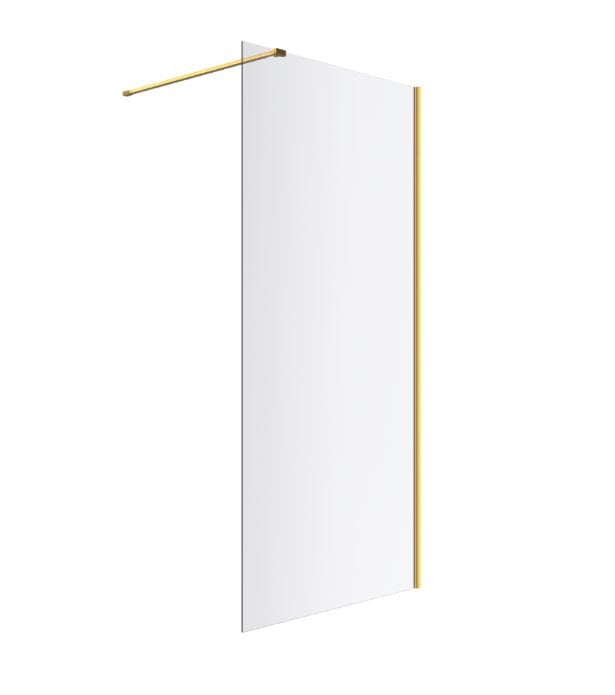 Kabina prysznicowa Excellent Vidoq 90x200 walk-in złoty szczotkowany transparentne KAEX.1506.1200.LP.GB