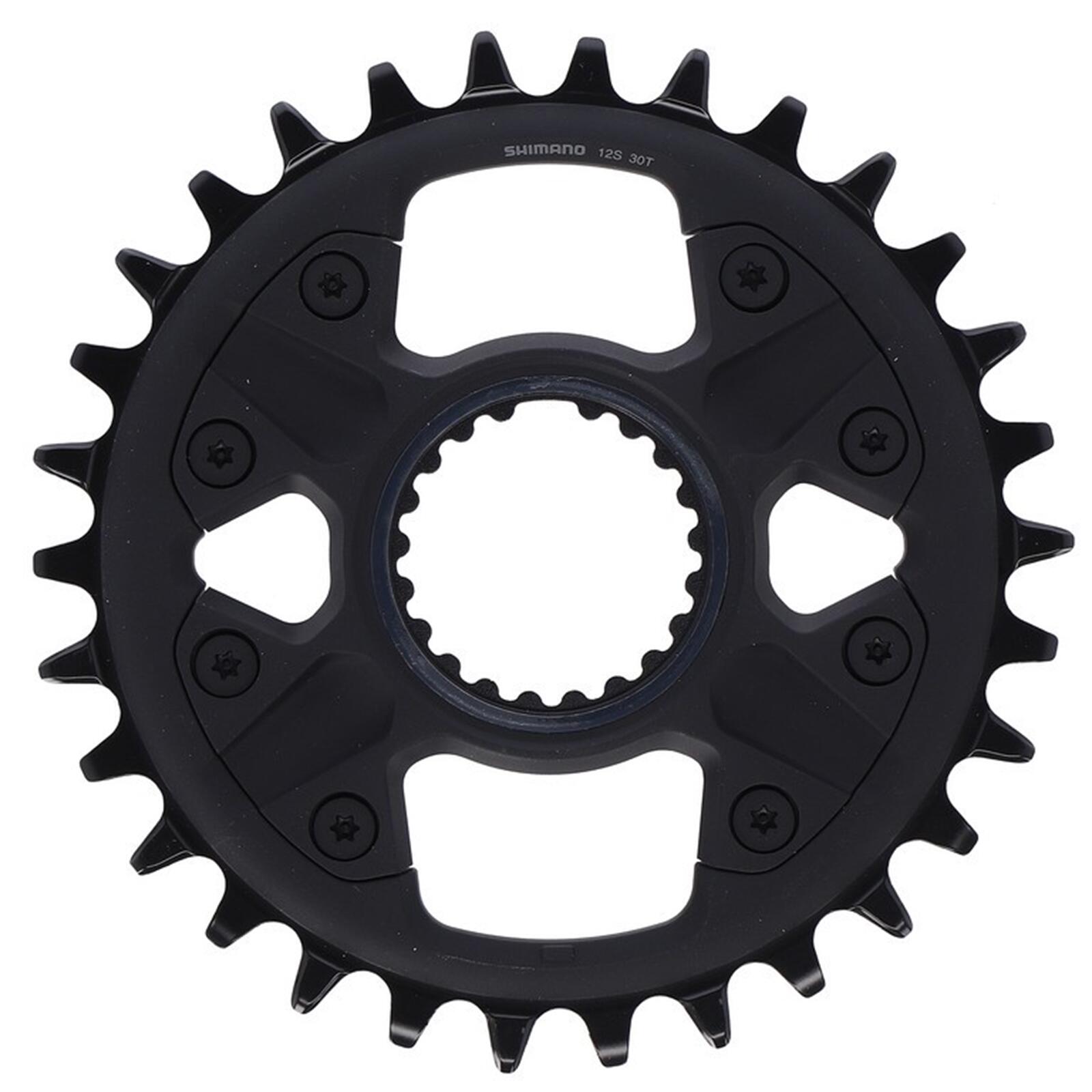 Shimano Shimano Deore FC-M6100-1 Chainring 12-speed, czarny 30T 2021 Zębatki przednie
