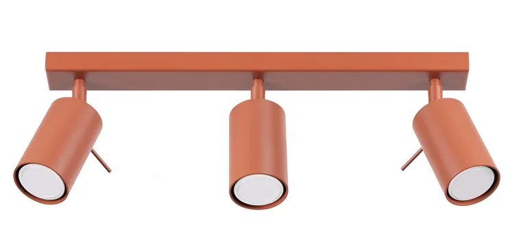 Trzpunktowa czerwona lampa w loftowym stylu - 9X M064 P3-Z80