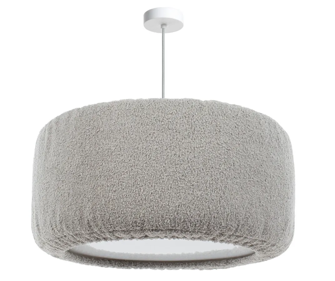 Szara lampa wisząca z modnym kloszem 50 cm - M063 M7-M84