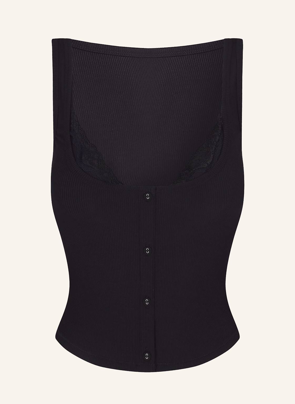 Skims Top Rekreacyjny Soft Lounge Lace schwarz