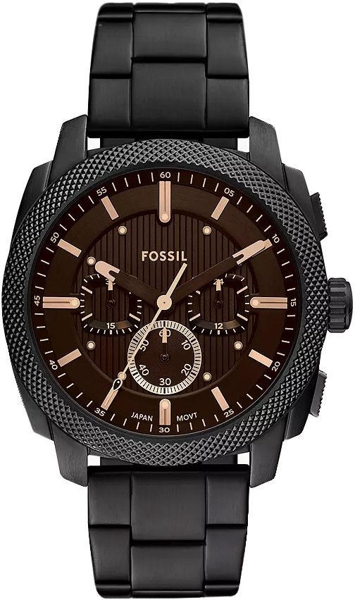 Zegarek Fossil FS6097 Machine Chronograph Black Stainless Steel 44mm