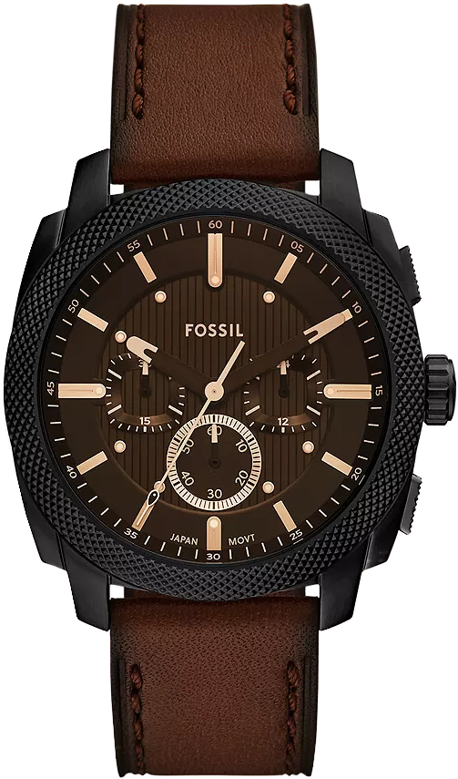 Zegarek Fossil FS6101 Machine Chronograph Brown Leather Strap 44mm