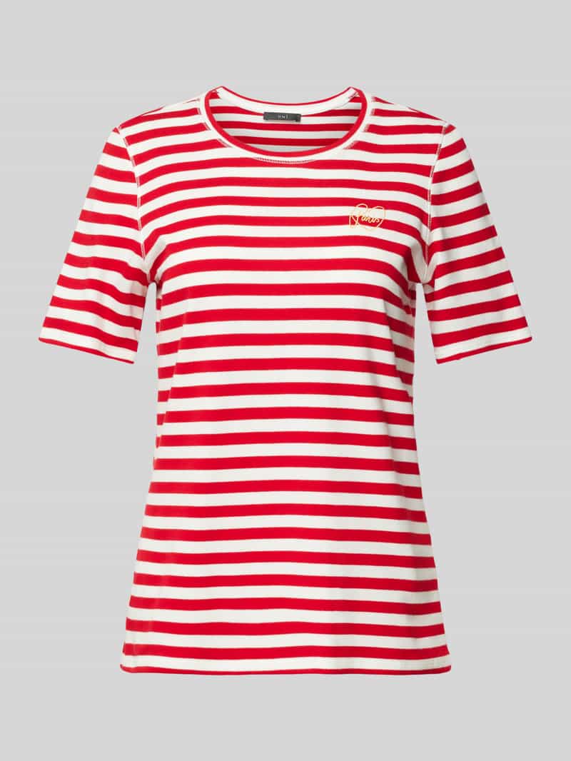 T-shirt z wyhaftowanym logo