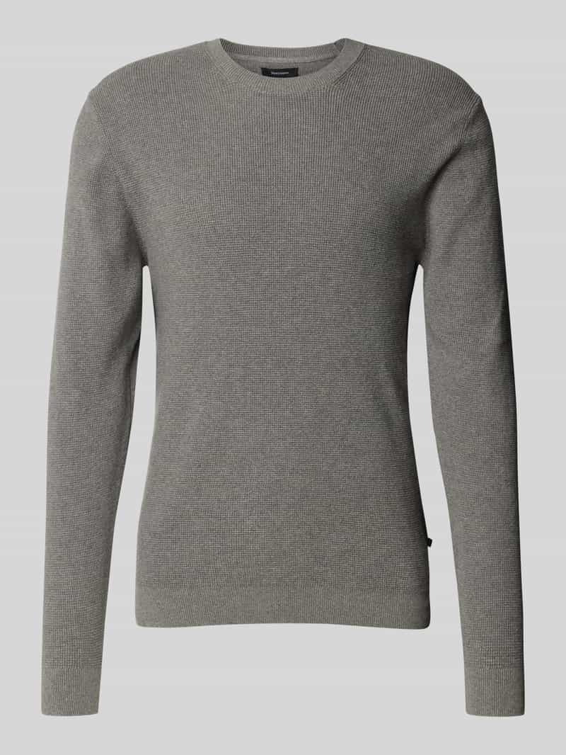 Sweter z dzianiny z okrągłym dekoltem model ‘lagoon’