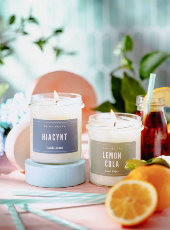 Hiacynt świeca sojowa 300ml Wosk i Knot