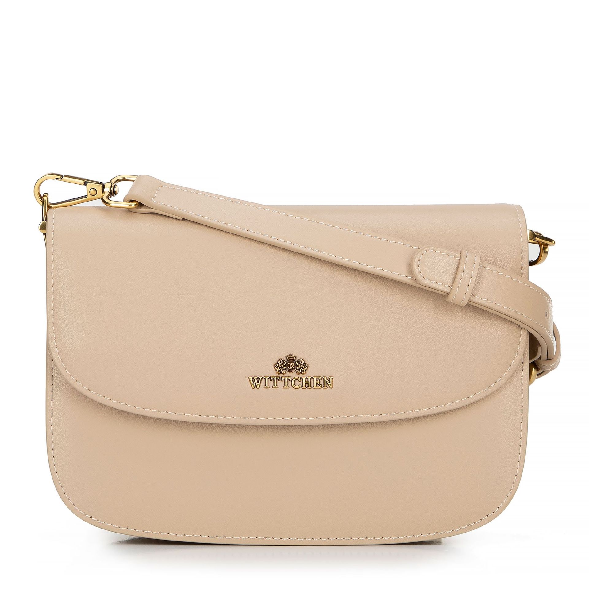 Damska crossbody ze skóry naturalnej beżowa