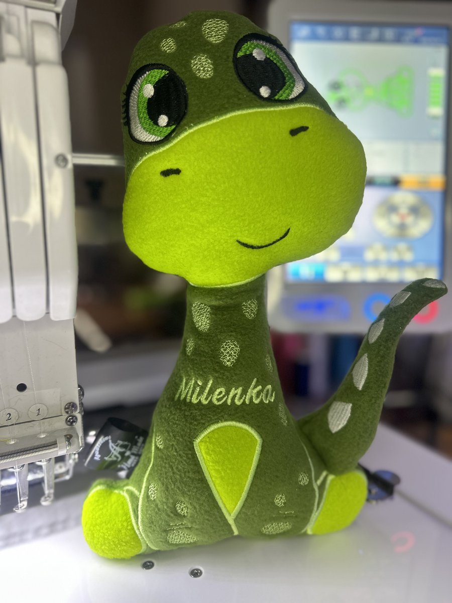 Haftowana Maskotka Dinozaur Personalizacja 2