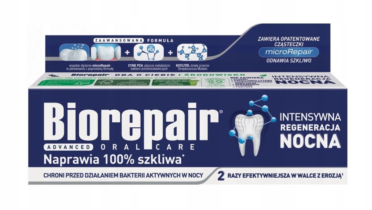 Pasta do zębów BIOREPAIR Night intensywna odbudowa nocą 75 ml
